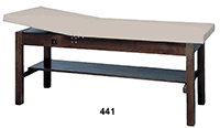 Treatment Table with Adjustable Back & Plain Shelf - Bailey Model 441